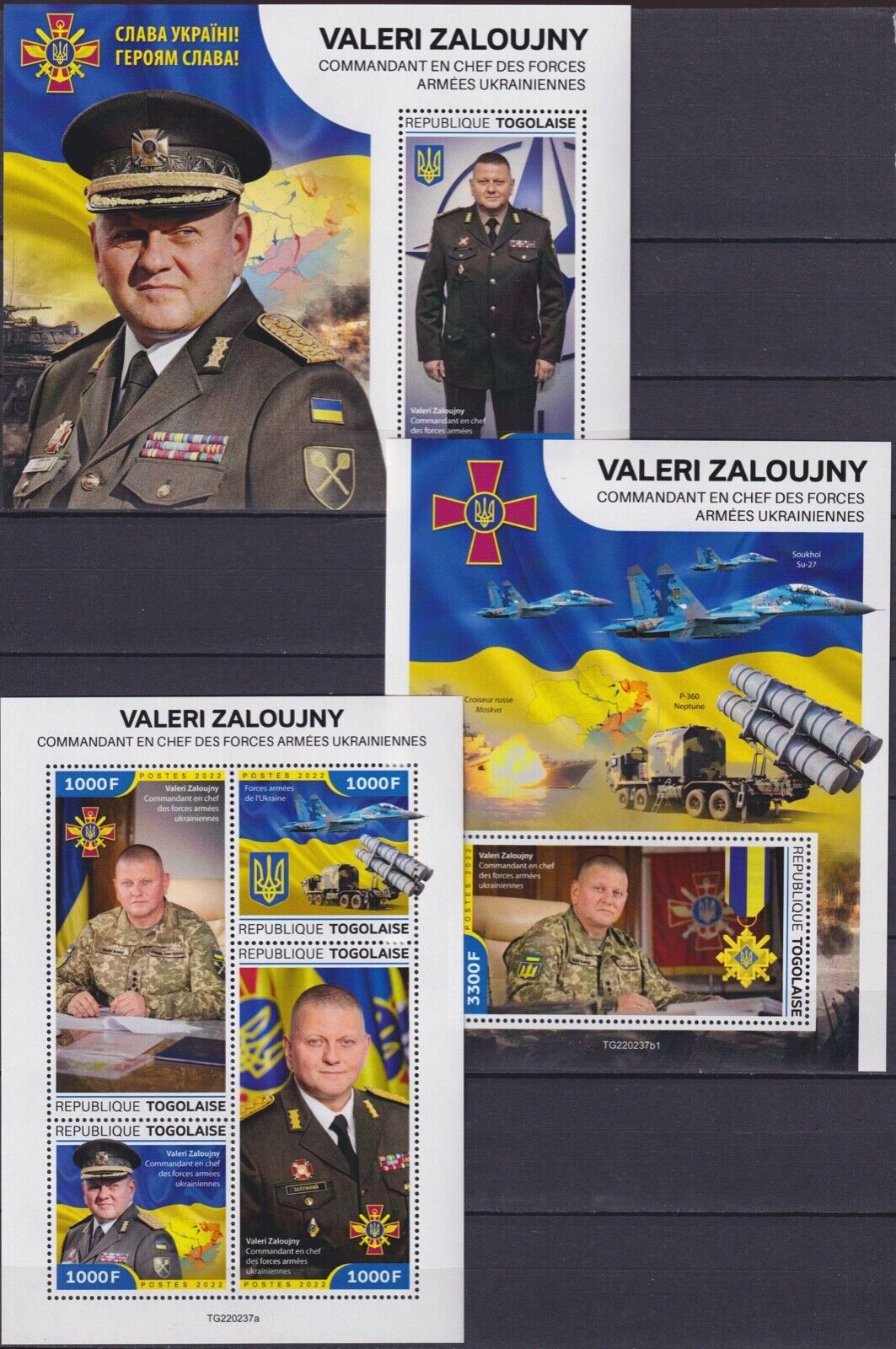 Togo 2022 Russian Invasion, Commander-in-chief Zaluzhnyi, Armed Forces Mnh**