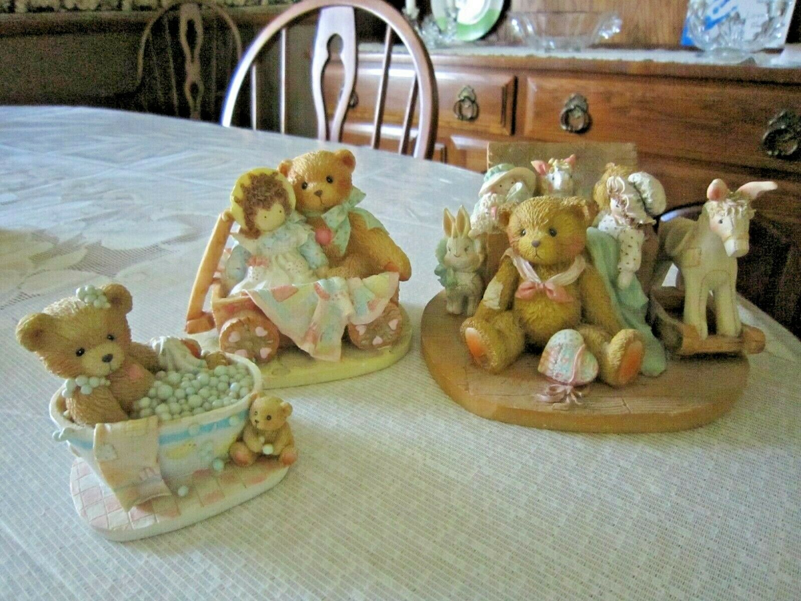 Vintage Lot 3 Cherished Teddies Figurines- Molly, Betty & Christopher Priscilla