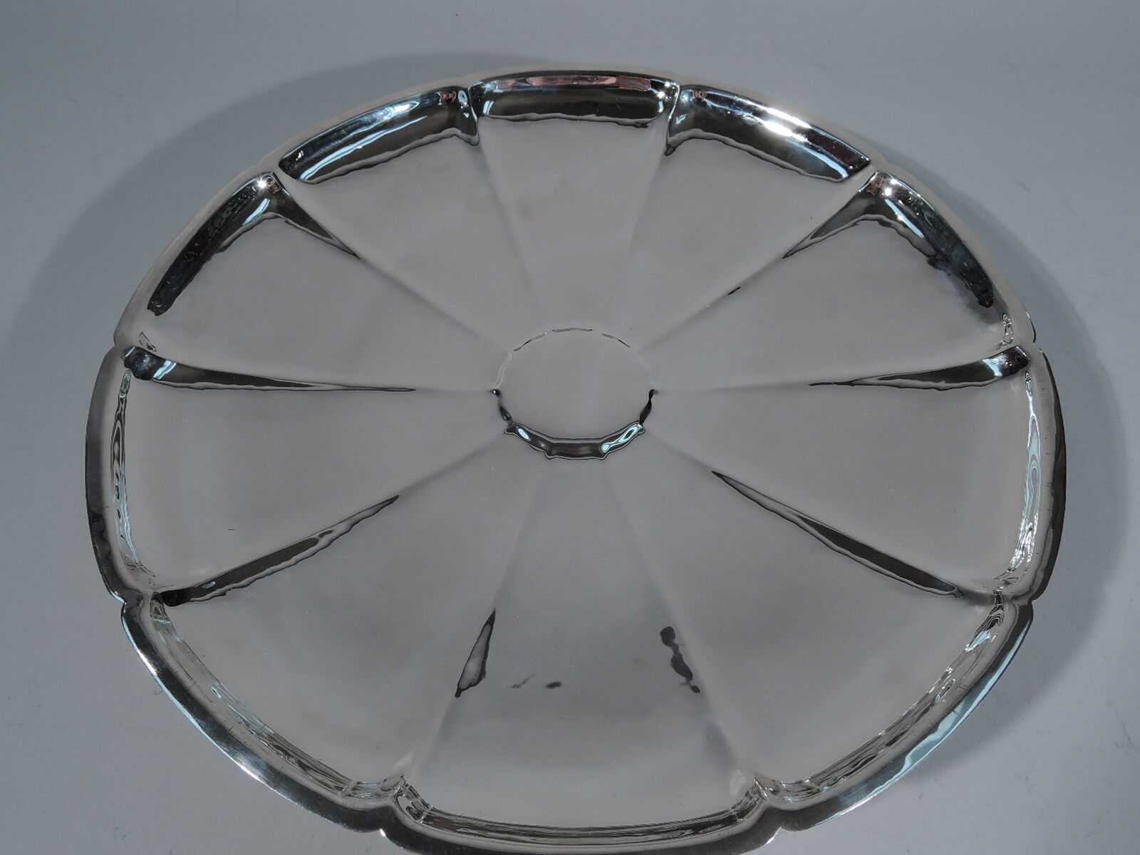 Tiffany Tray - 20015   Craftsman Hand Hammered Plate  American Sterling Silver
