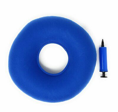 New Donut Cushion, Inflatable, Hemorrhoid, Coccyx Pain Relief, Air Pump Included