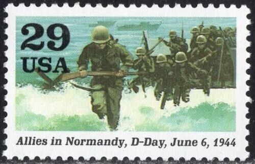 Operation Overlord Allied Normandy Invasion Wwii D-day June 6, 1944 Stamp Mint