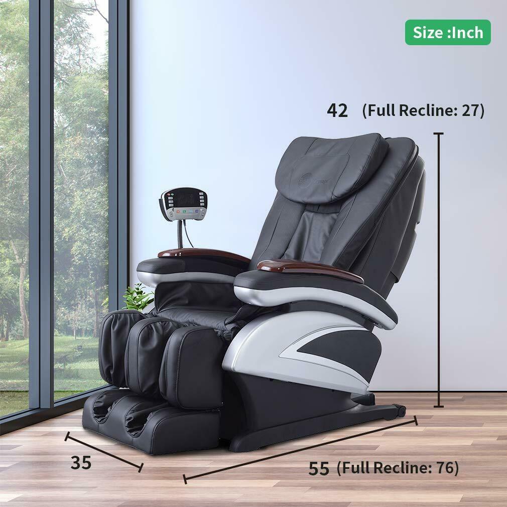 New Electric Full Body Shiatsu Massage Chair Recliner Heat Stretched Foot Rest