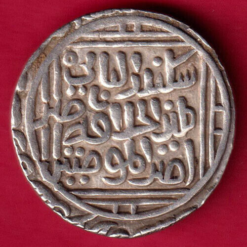 Delhi Sultan Ala Ud Din Muhammad Khilji One Tanka Rare Silver  Coin #is18