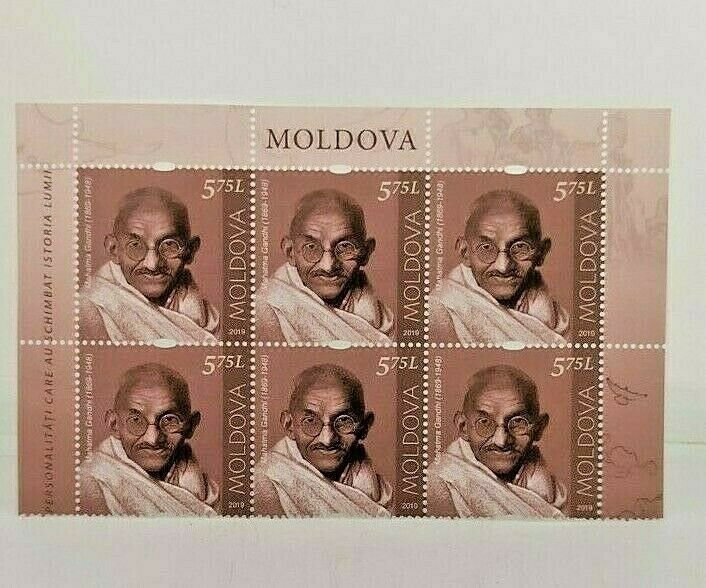 Mahatma  Gandhi.moldova Stamps,bessarabia.lot 6.collectibles