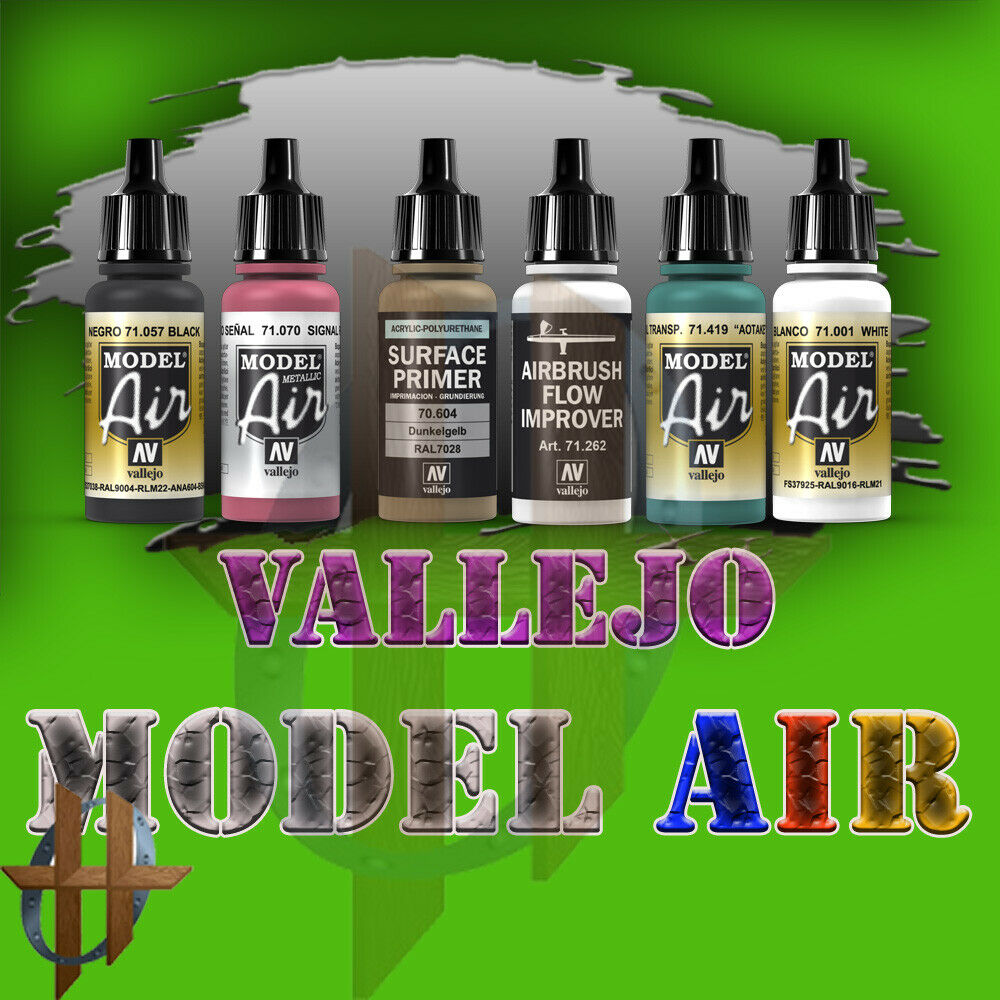 Vallejo Official Model Air Paint 17ml Airbrush Miniatures Paints Free Ship $35+