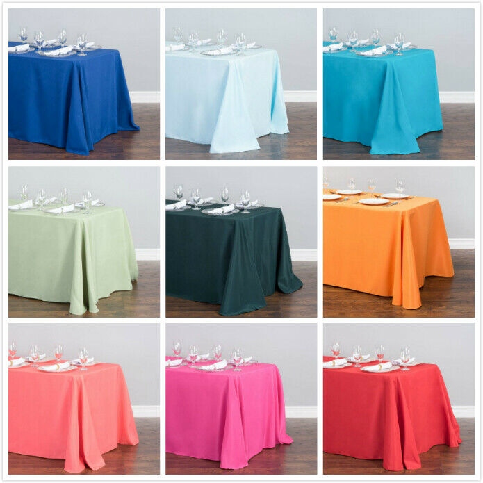 Linentablecloth 90 X 156 In. Rect Poly Tablecloths,33 Color! Wedding Event Party