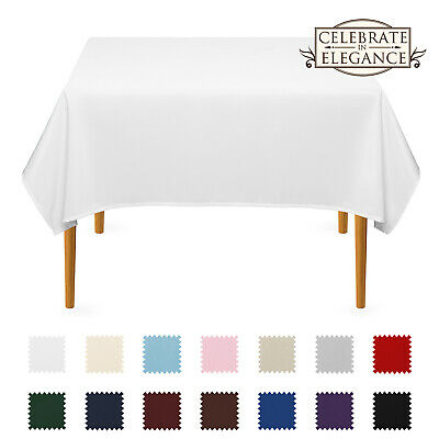 Square Wedding Banquet Polyester Fabric Tablecloth (many Colors)