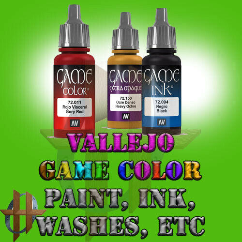 Vallejo Official Game Color Acrylic Paint And Washes / Inks Free Ship $35+